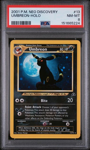 PSA 8 Umbreon 13/75 - Neo Discovery Holo (5224)