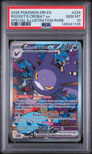 PSA 10 Team Rocket's Crobat ex 234/182 - SV Destined Rivals (1745)