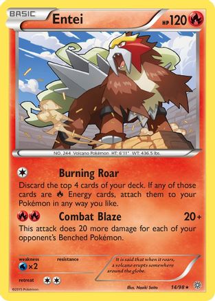 Entei (14) (14) 014/98  XY  Ancient Origins - Rare
