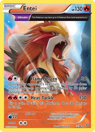 Entei (15) (15) 015/98  - Holofoil XY  Ancient Origins - Holo Rare