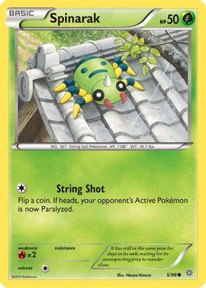 Spinarak 005/98  - Reverse Holofoil XY  Ancient Origins - Common