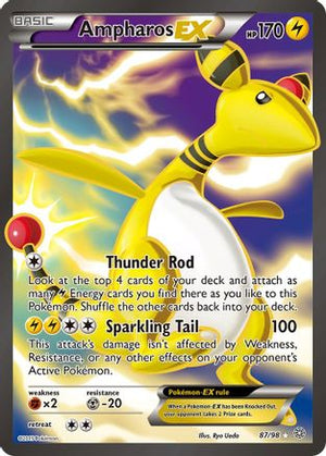 Ampharos EX (87 Full Art) (87 Full Art) 087/98  - Holofoil XY  Ancient Origins - Ultra Rare