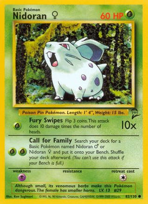 Nidoran F 082/130  Base Set 2 - Common