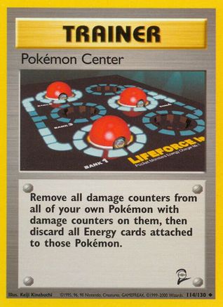 Pokemon Center 114/130  Base Set 2 - Uncommon