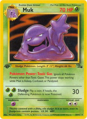 Muk 28/62  - 1st Edition Fossil - Rare