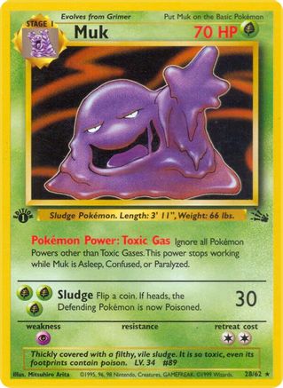 Muk 28/62  - 1st Edition Fossil - Rare