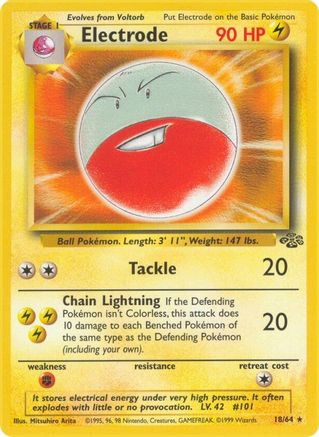 Electrode 18/64  - 1st Edition Jungle - Rare