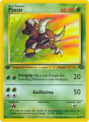 Pinsir 25/64  - 1st Edition Jungle - Rare