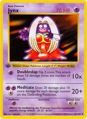 Jynx 31/102  - 1st Edition Base Set Shadowless - Uncommon