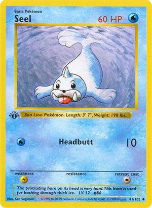 Seel 41/102  - 1st Edition Base Set Shadowless - Uncommon