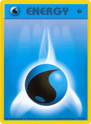 Water Energy 102/102  - 1st Edition Base Set Shadowless - Common