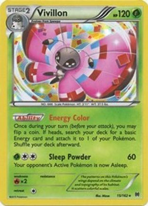 Vivillon 015/162  - Holofoil XY  BREAKthrough - Holo Rare