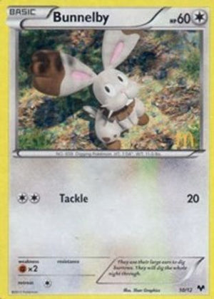 Bunnelby 010/12  - Holofoil McDonalds Promos 2014 - Promo