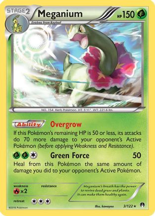 Meganium 003/122  - Reverse Holofoil XY  BREAKpoint - Holo Rare