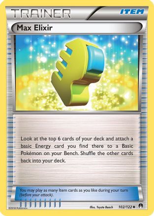 Max Elixir 102/122  - Reverse Holofoil XY  BREAKpoint - Uncommon