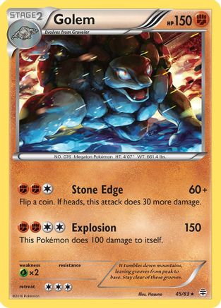 Golem 045/83  - Reverse Holofoil Generations - Holo Rare