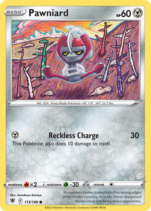 Pawniard 115/189  - Reverse Holofoil SWSH10 Astral Radiance - Common