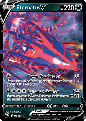 Eternatus V 116/189  - Holofoil SWSH03 Darkness Ablaze - Ultra Rare