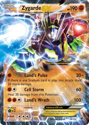 Zygarde EX 054/124  - Holofoil XY  Fates Collide - Ultra Rare