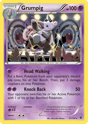Grumpig 031  XY  Fates Collide - Rare