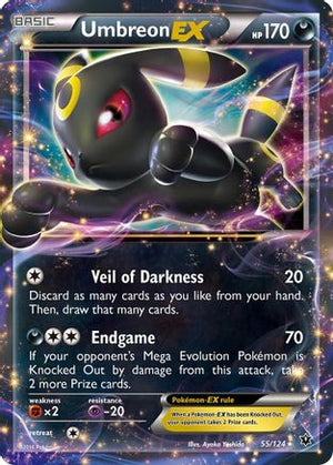 Umbreon EX 055/124  - Holofoil XY  Fates Collide - Ultra Rare