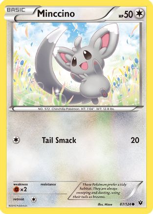 Minccino (87) (87) 087/124  - Reverse Holofoil XY  Fates Collide - Common