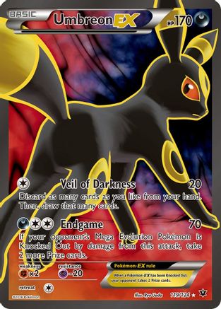 Umbreon EX (Full Art) 119/124  - Holofoil XY  Fates Collide - Ultra Rare