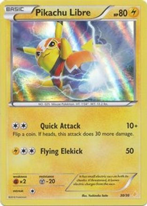 Pikachu Libre (30 (30 - Holo) 030/30  - Holofoil XY Trainer Kit Pikachu Libre & Suicune - Common