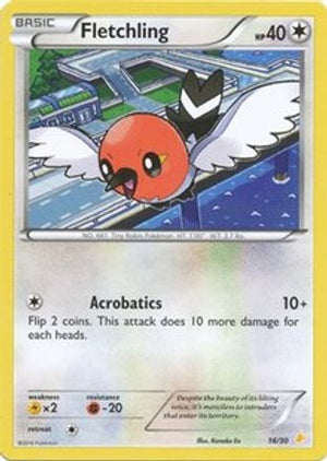 Fletchling 016  XY Trainer Kit Pikachu Libre & Suicune - Common