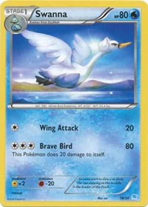 Swanna (27) (27) 027  XY Trainer Kit Pikachu Libre & Suicune - Common
