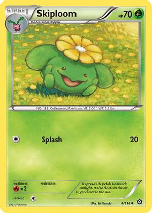 Skiploom 004/114  - Reverse Holofoil XY  Steam Siege - Uncommon