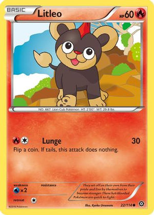 Litleo 022/114  - Reverse Holofoil XY  Steam Siege - Common