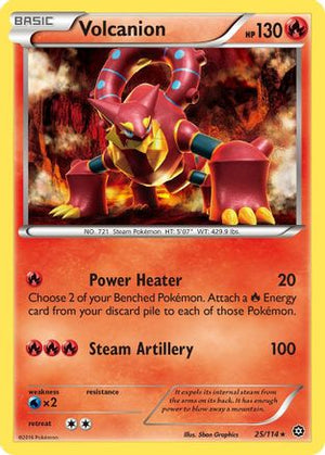 Volcanion 025/114  - Reverse Holofoil XY  Steam Siege - Rare