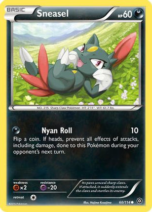 Sneasel 060/114  - Reverse Holofoil XY  Steam Siege - Common