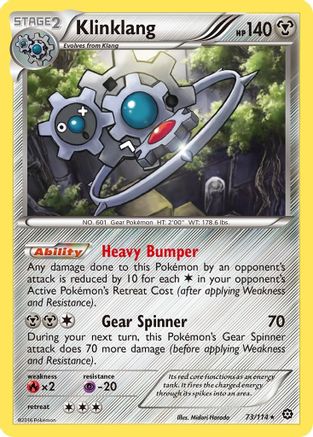 Klinklang 073/114  - Holofoil XY  Steam Siege - Holo Rare