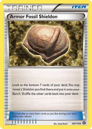 Armor Fossil Shieldon 098/114  XY  Steam Siege - Uncommon
