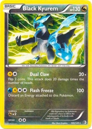Black Kyurem (BW Boundaries Crossed) 100/149  - Holofoil Deck Exclusives - Holo Rare