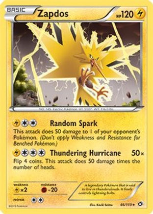 Zapdos (BW Legendary Treasures) 046/113  Deck Exclusives - Rare