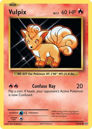 Vulpix 014/108  - Reverse Holofoil XY  Evolutions - Common