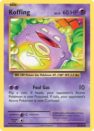 Koffing 050/108  - Reverse Holofoil XY  Evolutions - Uncommon