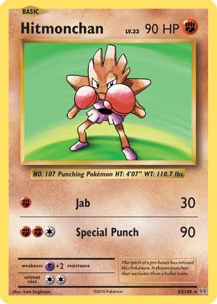 Hitmonchan 062/108  - Reverse Holofoil XY  Evolutions - Holo Rare