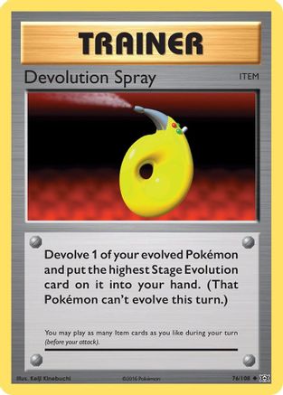 Devolution Spray 076/108  - Reverse Holofoil XY  Evolutions - Uncommon