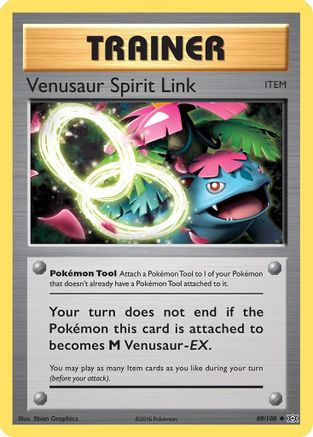 Venusaur Spirit Link 089/108  - Reverse Holofoil XY  Evolutions - Uncommon