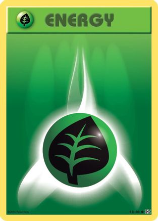 Grass Energy 091/108  - Reverse Holofoil XY  Evolutions - Common