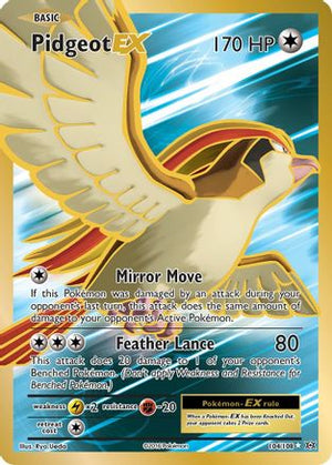 Pidgeot EX (Full Art) 104/108  - Holofoil XY  Evolutions - Ultra Rare