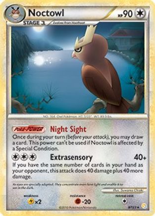 Noctowl (HeartGold & SoulSilver) 008/123  Deck Exclusives - Rare