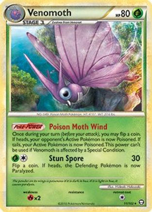 Venomoth (HGSS Triumphant) 011/102  Deck Exclusives - Rare
