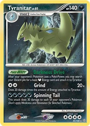 Tyranitar (DP Stormfront) 030/100  - Holofoil Deck Exclusives - Holo Rare