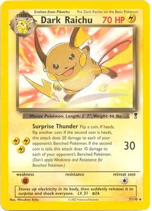 Dark Raichu (WotC Legendary Collection) 007/110  Deck Exclusives - Rare