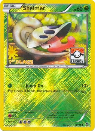 Shelmet (Pokemon League) [1st Place] 008/111  - Reverse Holofoil League & Championship Cards - Promo